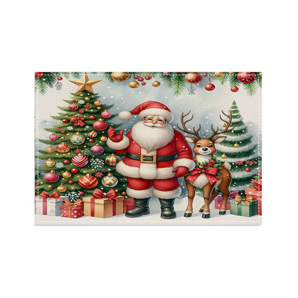 Christmas Decorative Placemats Holiday Kitchen Table Decoration Insulation Mats