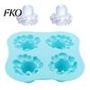 Octopus Shaped Ice Cubes Cube Tray Mold, 4 Grid Maker, Food Grade Food-grade TPR Soft Easy Release for Jelly Chocolate Drinks And