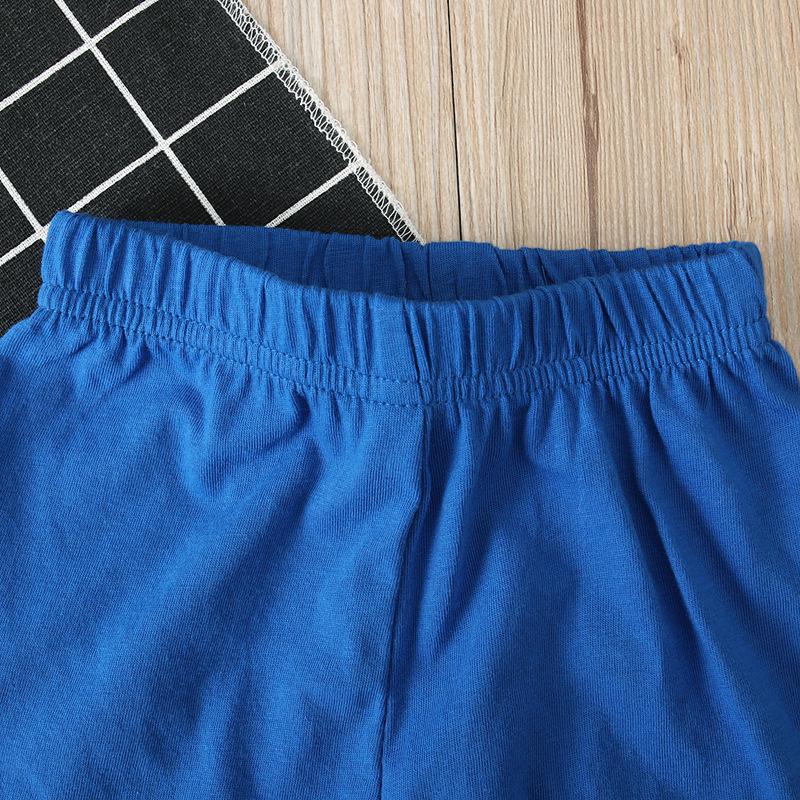 Children's Blue Car Short Sleeve & Shorts Homewear Set