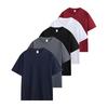 [SHOREKEEPER] 6.8OZ T-Shirt Men's Short Sleeve 5-Pack (Cotton, 2XL, 5 Colors)