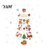 Reindeer Snowman Stickers Reusable Christmas Window Clings, Double Sided PVC Static Glass Stickers, Snowflake Elk Holiday Decals Santa Claus Xmas Tree