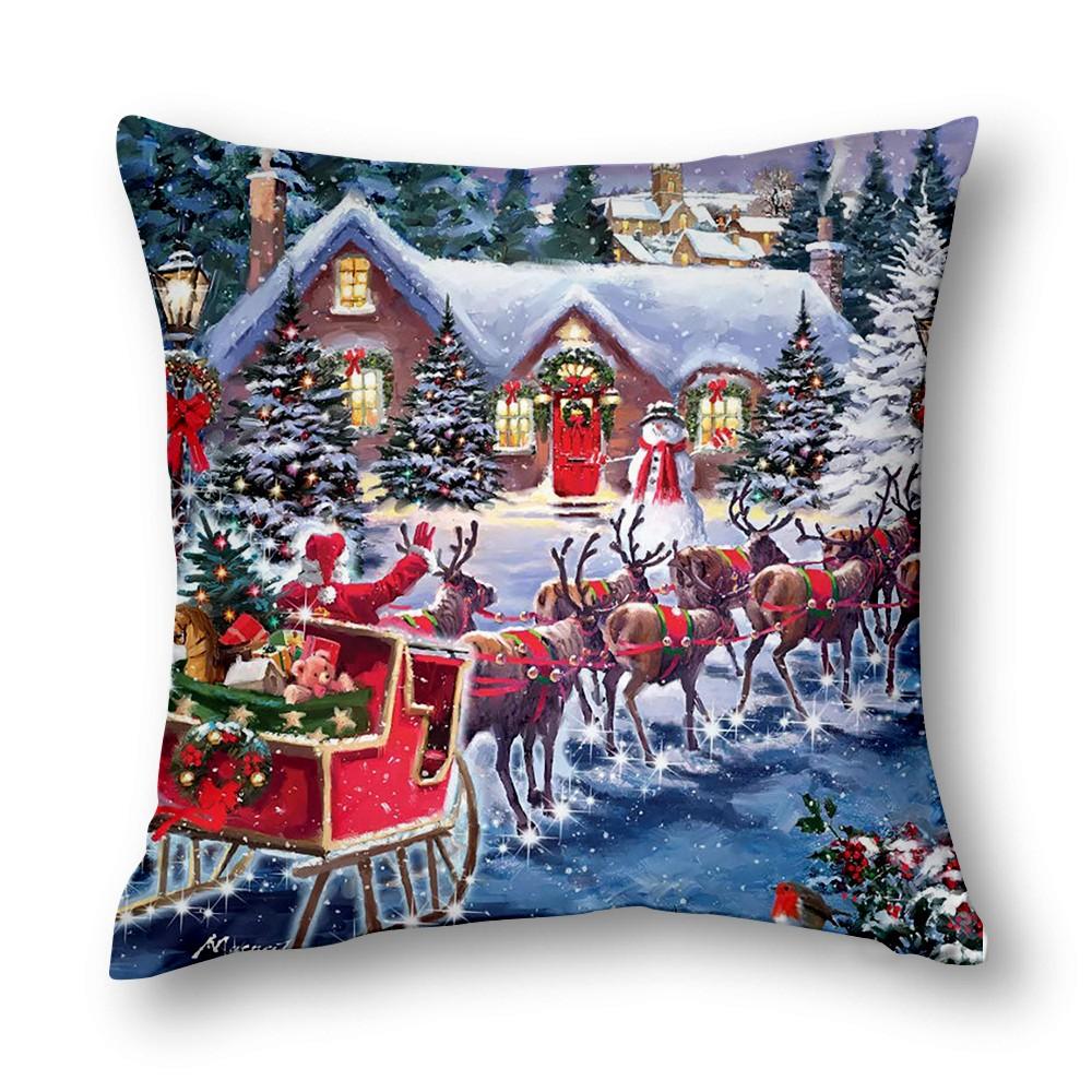 Christmas Decor Cushion Cover Sofa Decor Cushion Cover Bed Decor Pillow Cover Home Decor 40X40 45X45 50X50 60X60Cm