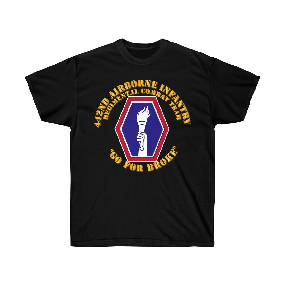Classic Unisex Ultra Cotton Tee 442nd Airborne Infantry Regimental Combat L