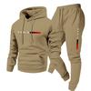 Mens Hooded Sweatshirt and Jogger Pants Set Casual Long Sleeve Pullover Hoodie Tracksuit with PARIS Letter Print for Everyday Wear