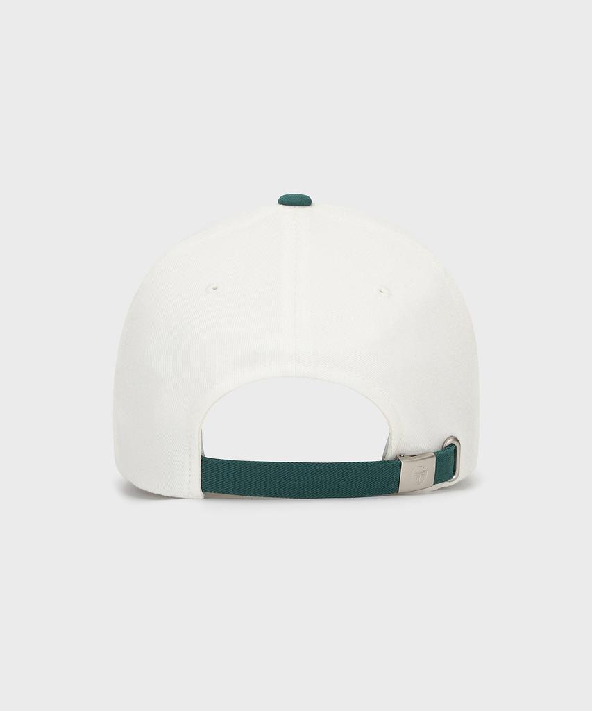 SERGIO TACCHINI U Lettering Cotton-Like Ball Cap (D.Green)
