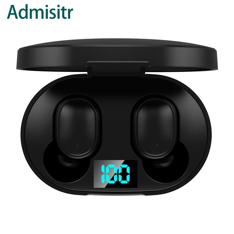 Admisitr Inteligentní sluchátko Bluetooth s ukazatelem čísla Bezdrátové sportovní mini sluchátko Stereo do uší