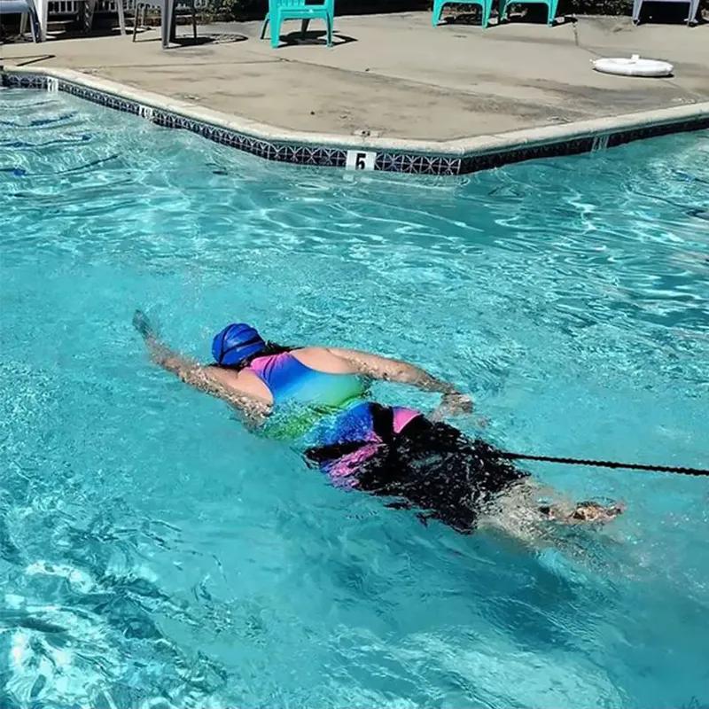 Swimming Training Belt Pool Swim Trainer Belts Harness Stationary Swimming Aquatic Resistance Leash Tether Swimming Accessories