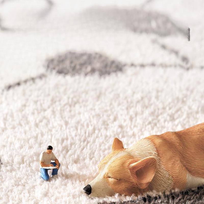 Light Luxury Living Room Decoration Carpet Fluffy Soft Bedside Rug Modern Style Rugs For Bedroom Thick Anti-Slip Study Floor Mat