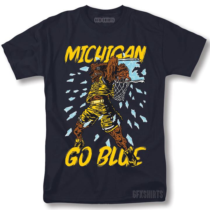 Michigan Wolverines Go Blue Shirt Vintage Style Graphic Design T-Shirt Unisex T-Shirt XXXL