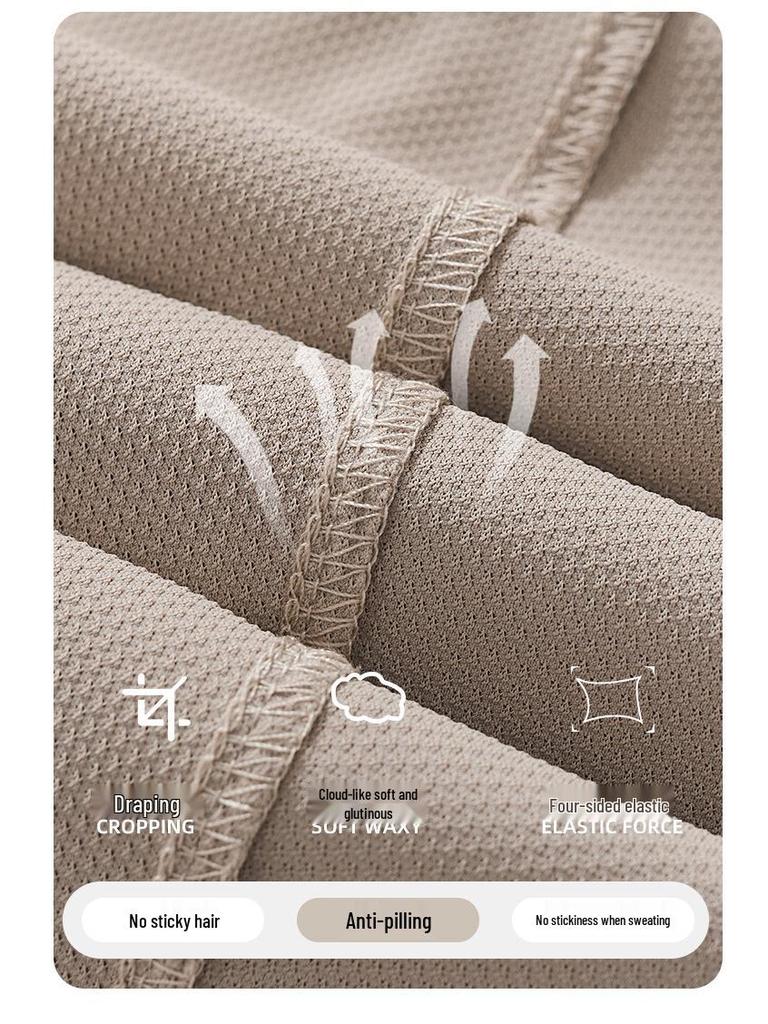 GAGN 2025 Damen Sommer Drapierte Eisseidenhose: Lockere Passform, Kühlend, Übergröße, Vielseitige Sport- & Freizeit-Lange Hose