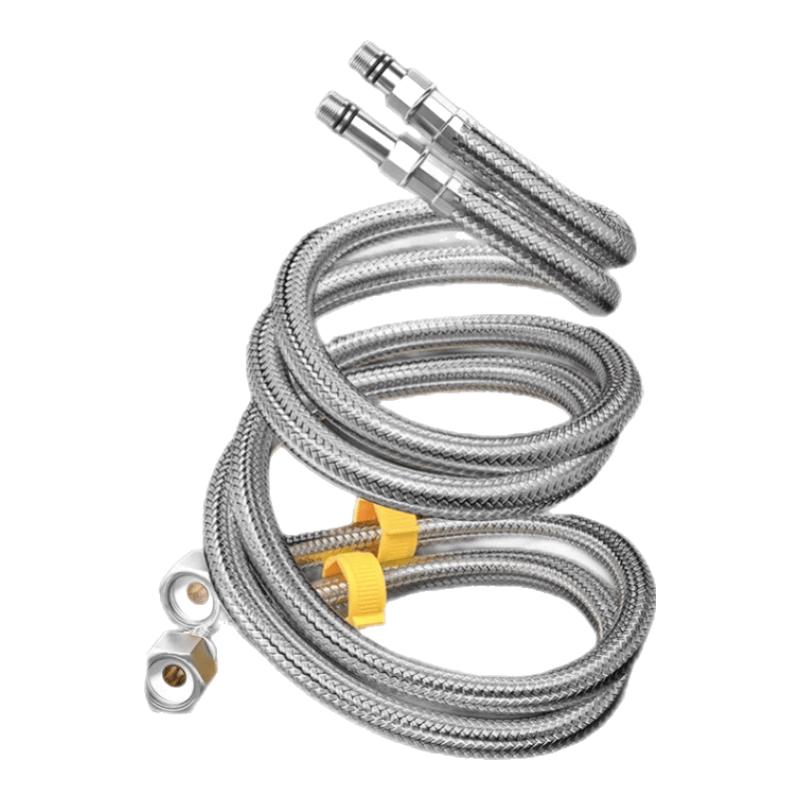 MEJUE Stainless Steel Braided Faucet Supply Hoses 80cm x 2