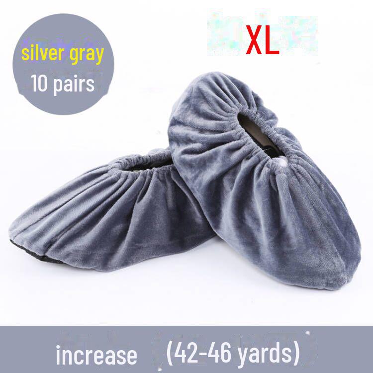 Durable Non-Slip Flannel Shoe Covers for Reusable Indoor Use - Ideal for Kids, Guests, and Students
