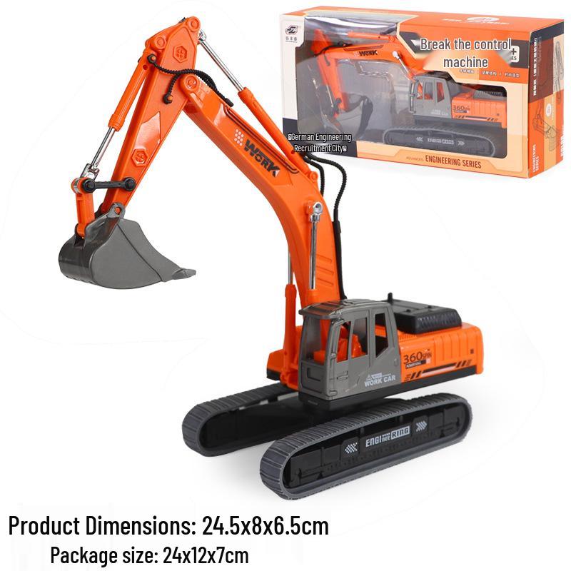 High-Quality 360-Degree Excavator Model Toy Car Simulation Ornament