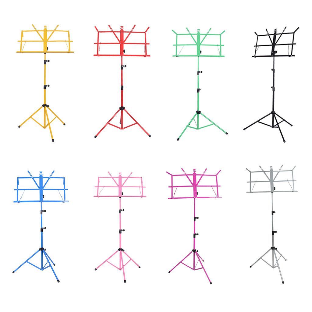 Hochwertiger Metall Faltbarer Notenständer Halter Stativ Faltbar Rutschfeste Gummifüße Verstellbarer Notenständer