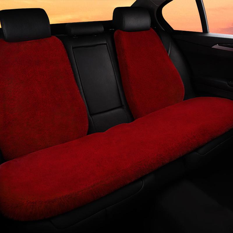 New Winter Car Plush Seat Cushion Heart Shaped Head Pillow Neck Pillow Waist Support Cushion Thickened Warm Universal Seat Cover