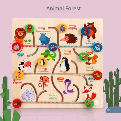 Wooden Puzzle Maze: Interactive Cognitive Toy for Early Education and Kindergarten