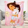 Dora Explorer Blanket Warmthful Decor Perfect for Sofa Office Bed Four Seasons Universal Digital Print Ideal Gift for Friends Family Couples Picnic