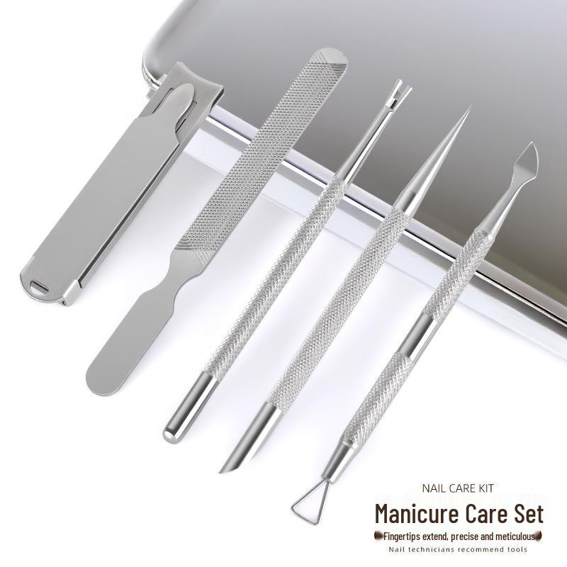 Nail Art Stainless Steel Universal Clipper Set - Double-Sided for Fingernails & Toenails
