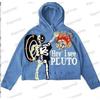 Mens Casual Hooded Sweatshirt 3D Skull Print Loose Fit Long Sleeve Winter Top Teens