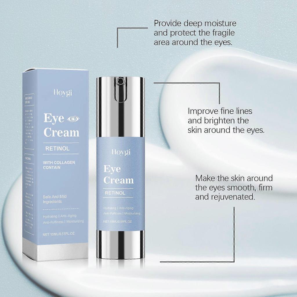 Retinol Augencreme gegen dunkle Augenringe: Anti-Falten Augencreme - Nachtpflege Anti-Aging Augencreme Reduziert Tränensäcke - Straffende Augencreme Lifting & F