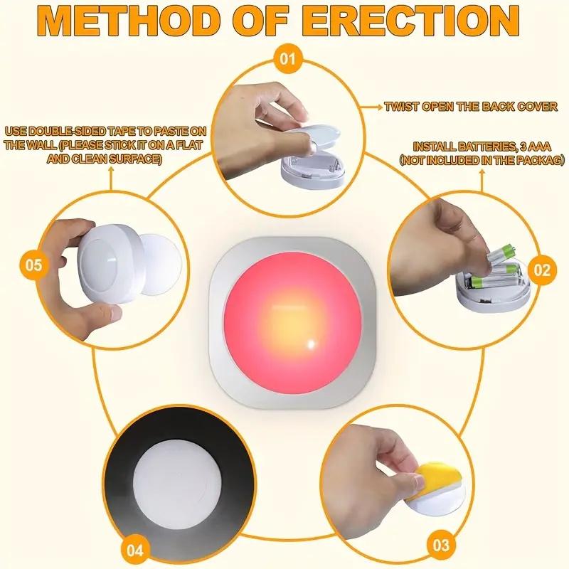 Battery Powered Interior Night Lamps LED Closet Light Remote Control 13 Colors Decoration For Wardrobe Under Cabinet Night Light