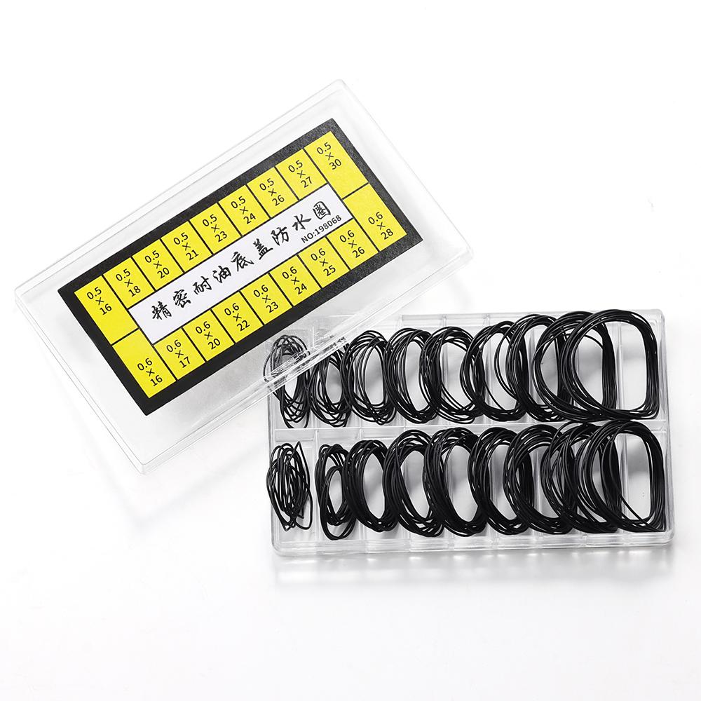 Watch Repair Tools 1box Watch Case Rubber Waterproof O-Ring Oil-resistant Watch Bottom Cover Gasket O-Ring Seal Gasket Tool Kit