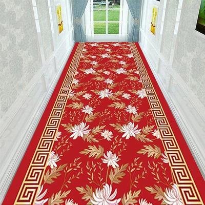 American Luxury Retro Corridor Long Mat, Persian Style Kitchen Hallway Floor Mat Easy-to-Clean Stair Runner Soft Comfortable Entrance Laundry Room Mat