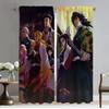 Shades Demon Slayer Blackout Curtains 2 Pieces Living Room Curtain Curtains for Bedroom Halloween Decoration Partition Kitchen