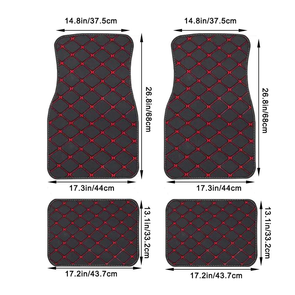 Universal Size Car Floor Mats for Dacia Duster Sandero Renault Clio Fiat Panda Lancia Ypsilon Seat Arona Cors Car Accessories