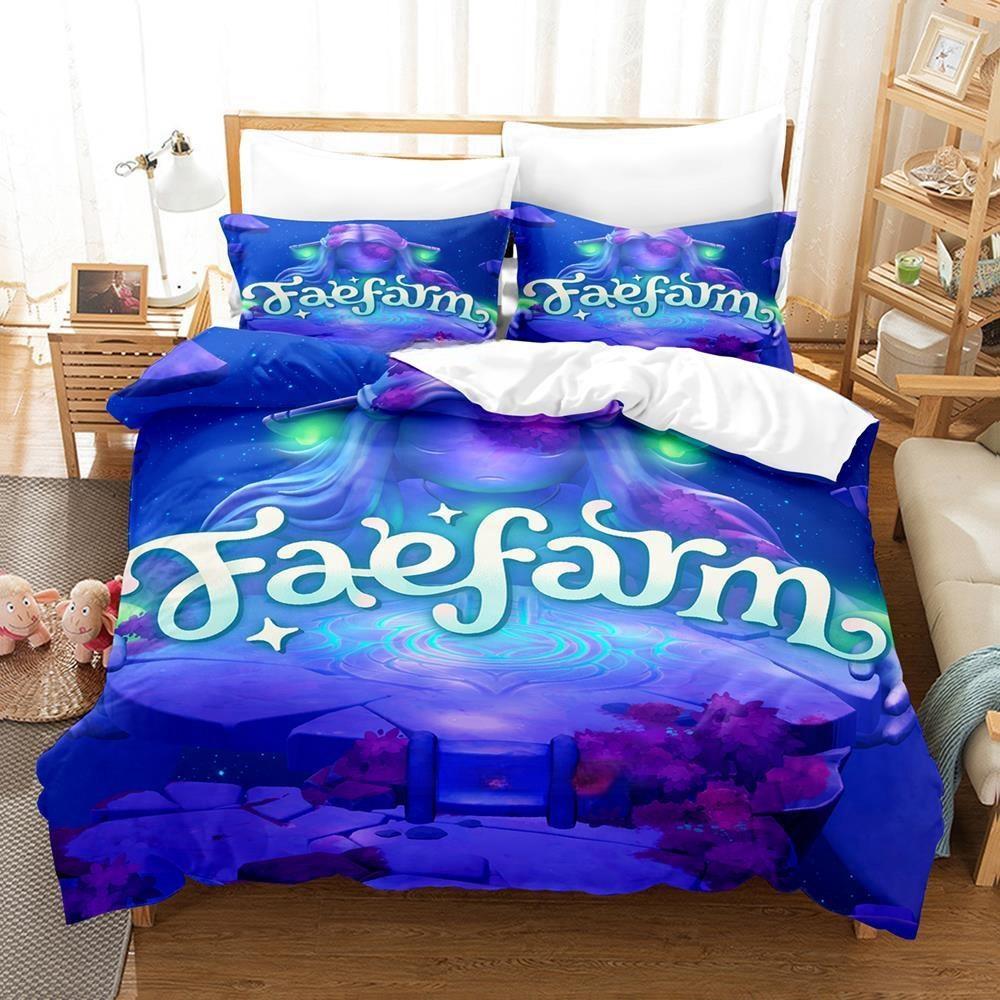 

New Fae Farm Bedding Set Single Twin Full Queen King Size Bed Set Adult Kid Bedroom Duvetcover Sets 3D Print Anime Bed Sheet Set EU Twin 135x200cm