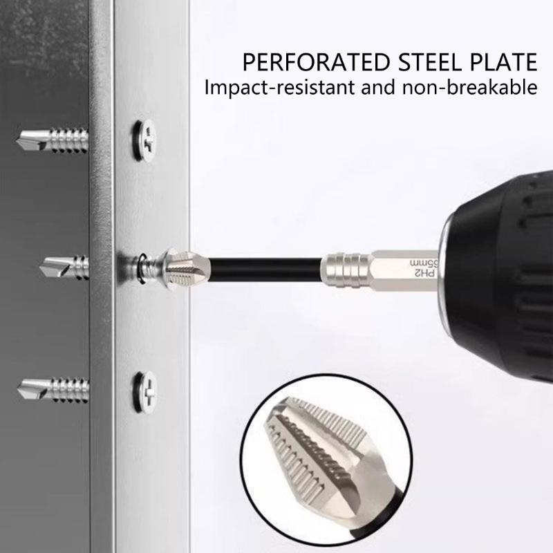 Reliable 9Piece High Magnetic Screwdriver Drill Bit for Efficient and Stable Operations, Ranging from 25-150mm Drill
