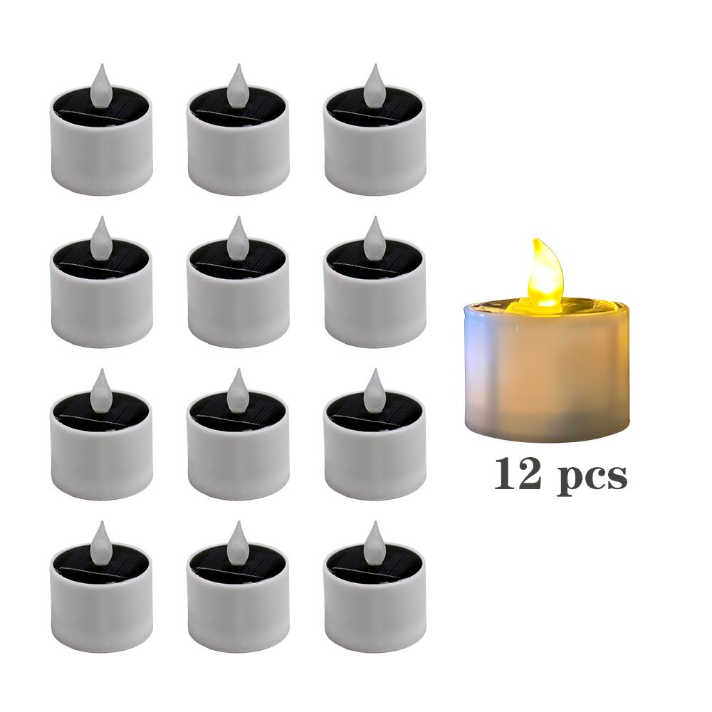 Solar Garden Light Led Candles Flameless Outdoor Waterproof Solar Tea Lights for Party Garden Home Christmas Terrace Decor