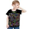 Maglietta Gioco Angry Geometry Dash Bambini Maglietta Casual Estiva Manica Corta Ragazze Girocollo Top Maglietta Geometry Dash Ragazzi Magliette Anime