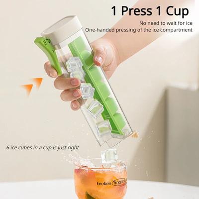 1 PC One Hand Press 6 Compartment Small Ice Compartment Ice Storage Container Ice Cube Maker