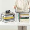 1 Pcs Foldable Book Box Student Dormitory Classroom Book Organizer Transparent Waterproof Household Book Organizing Storage Box