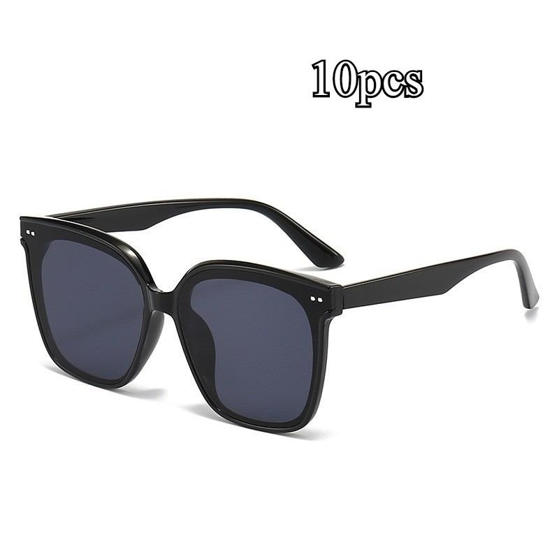 Korean Version Sunglasses Retro Square Large Frame Rice Nail Sunglasses Ins Men and Women Senior Sense Street Patting Glasses