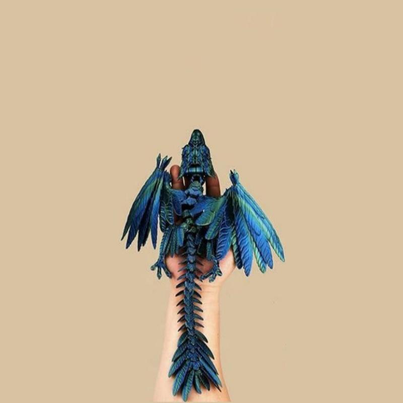 

1 Piece with Three Color Options, 3D Printed Archaeopteryx Feathered Dragon Wings, Dragon Flying Dragon Ornament Toy, Creative Home Decor for Living