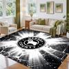 Derby County Football Design Crystal Velvet Rug Soft Decorative Mat for Bedroom Entrance
