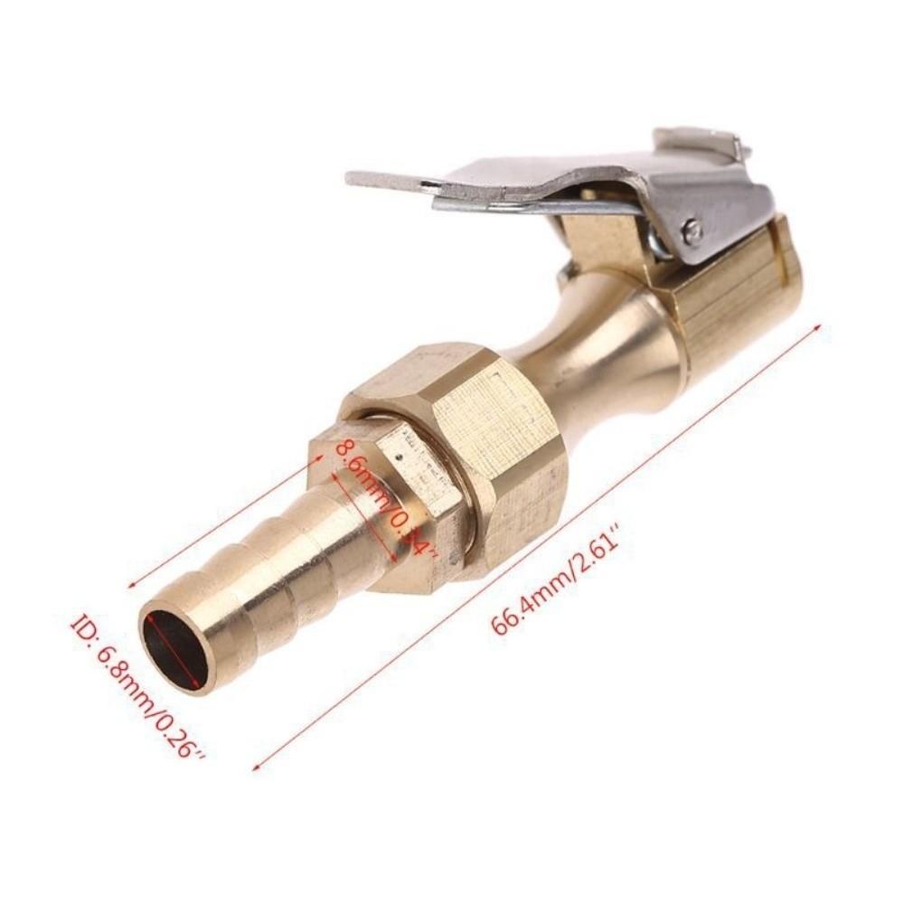 Copper Tire Inflator Adapter 6.5mm Tail Plug Locking Chuck Adapter  Tire Technicians