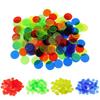 100Pcs 19mm Bingo Chips Transparent Color Counting Math Game Counters Markers