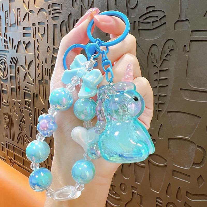 

Creative Cartoon Unicorn Beaded Keychain