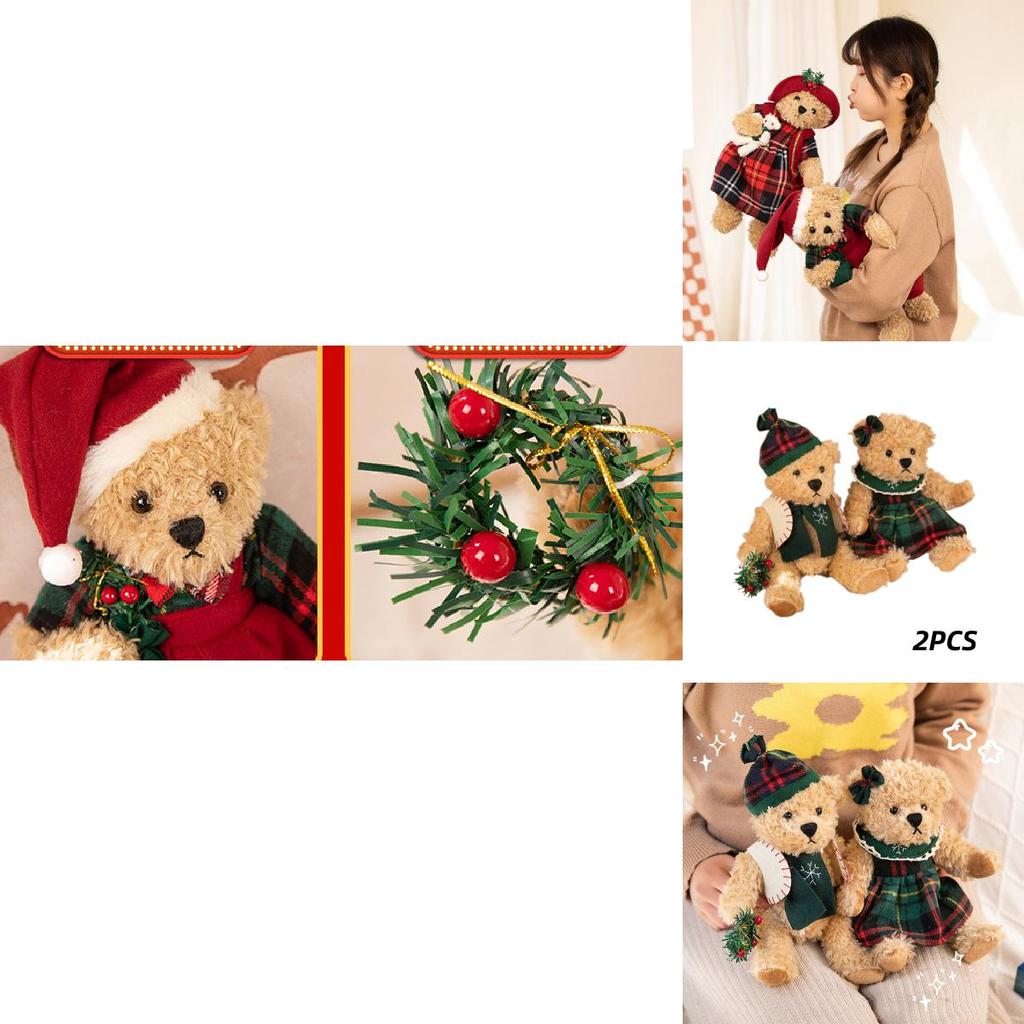 Weicher und kuscheliger Weihnachts-Teddybär Rot Mit Kleinem Bären-Design Geeignet für Teenager!