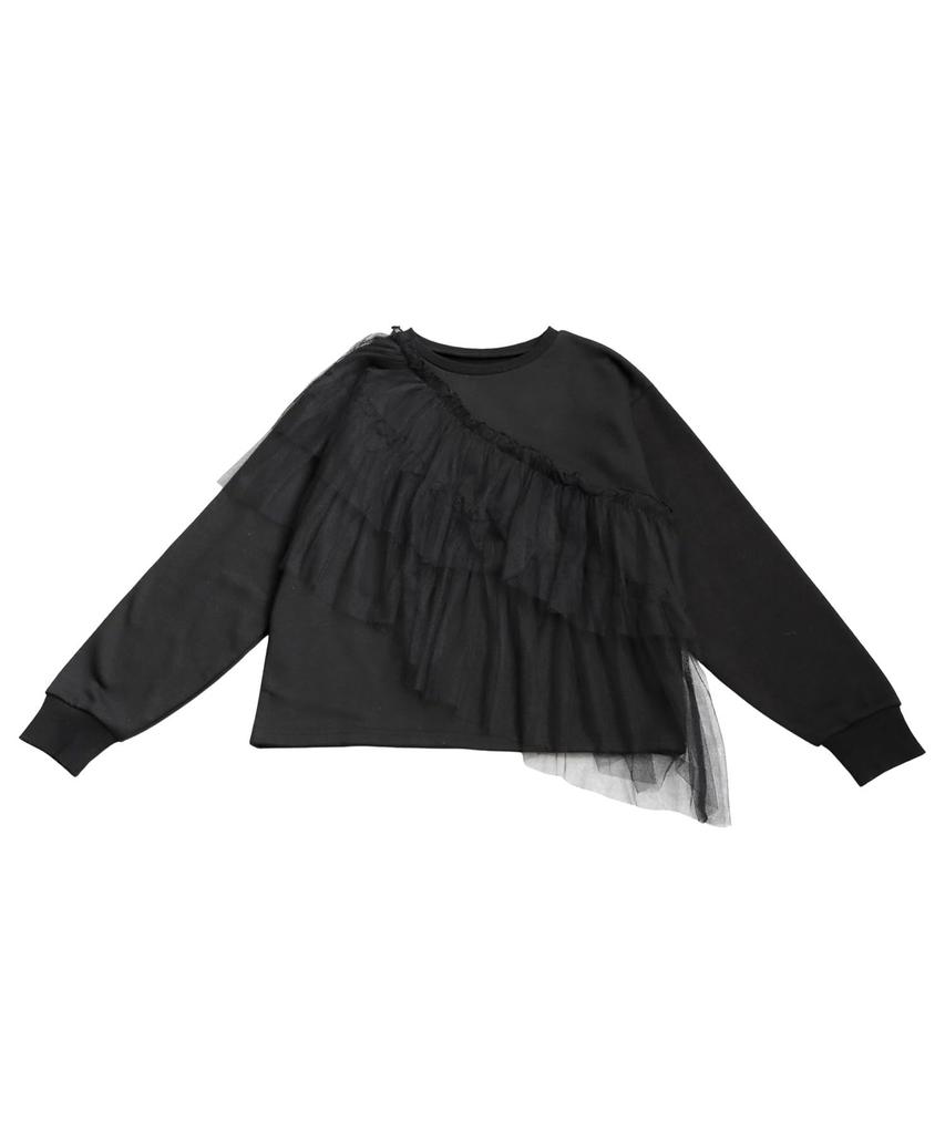 Antiqua Tulle Fleece One Size Black Women's Top, ESA-00180, 05,