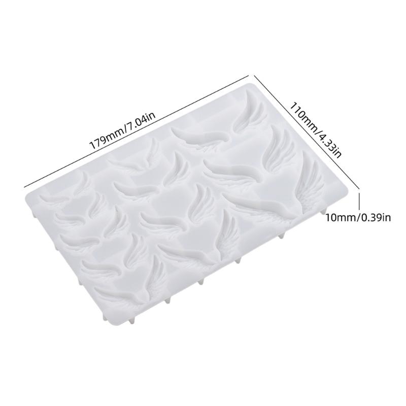 Mirrored Surfaces Angel Wing Silicon Mold for Crystal Resin Projects Easy Demoulding Halloween Decoration Mould
