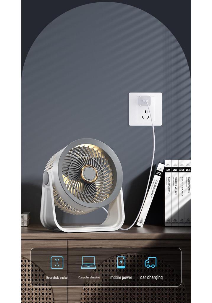 Multi-functional High-Power Silent Air Circulator Fan with Table Lamp