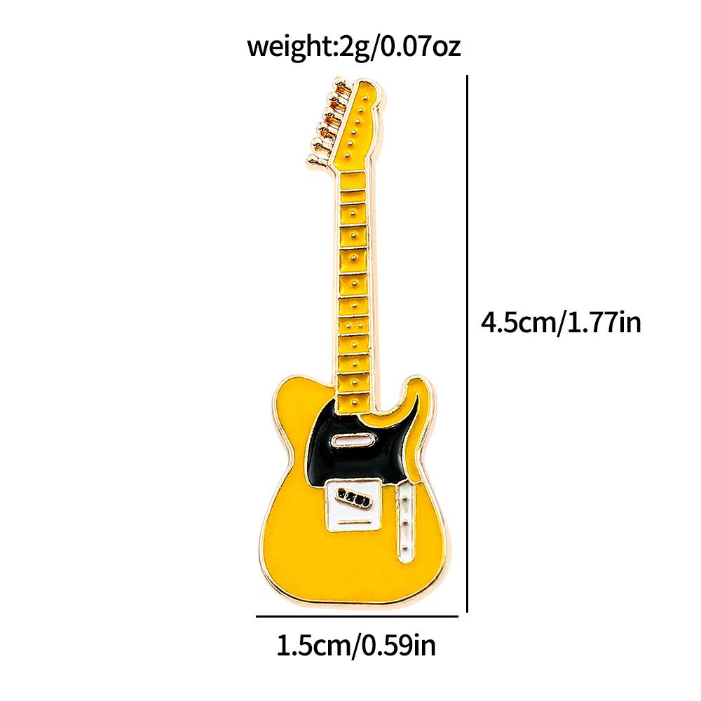 

Creative personality guitar modeling metal mobile phone sticker refrigerator sticker DIY flat without needle badge accessories
