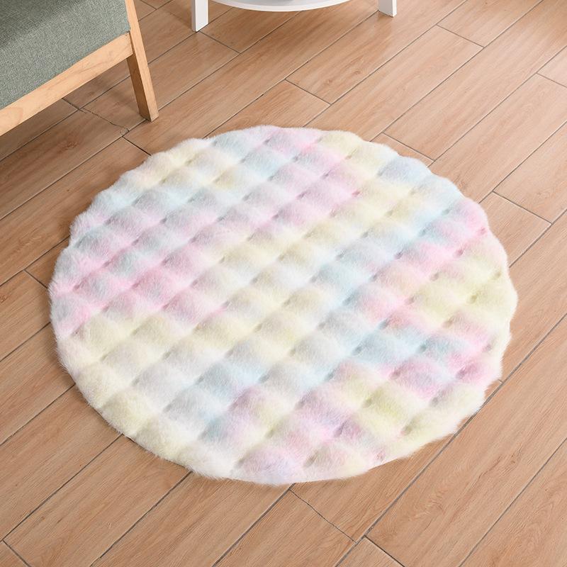 Super Soft Plush Round Rug Mat Fluffy Carpets for Living Room Home Decor Bedroom Kid Room Decoration Rug