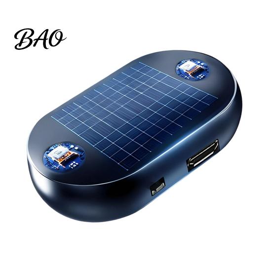 Winter Driving Safety Gadget Portable Solar Car Windshield De-Icer with USB Output, Electromagnetic Molecular Anti-Freeze Vehicle Antifreeze