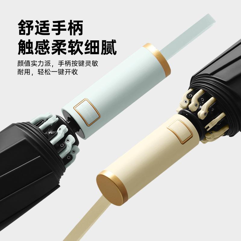 Automatischer Schirm Umgekehrter Sonnenschirm Damen Sonnenschutzschirm Regen und Sonne Retro Groß UV-Schutz Herren Sonnenschirm