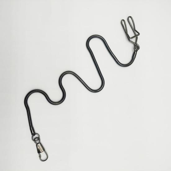 Men Pocket Watch Snake Chain Heavy Duty Lightweight Vintage Alloy Clip-on Pocket Watch Chain Fashion Jewelry Replacement Accessory